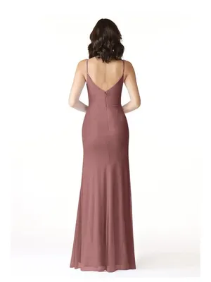 Formal Bridesmaid Dress Azazie Deandra Desert Rose Mesh Sz4 thumbnail 3