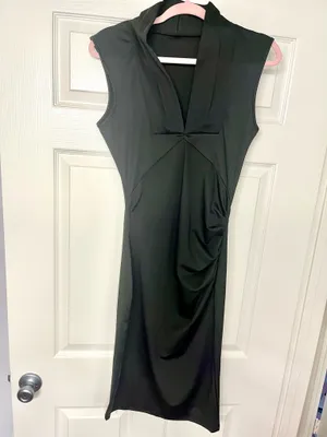 Women’s Sleeveless Black Sheath Dress thumbnail 2