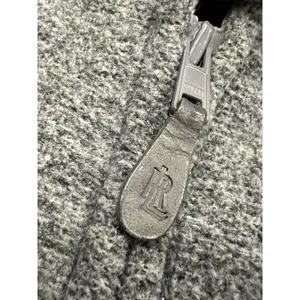 Lauren Ralph‎ Lauren Women Vest Size Medium Patch Gray Grey Zip Front Collar thumbnail 9