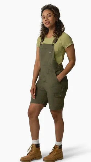 Dickies Womens Women's Cooling Ripstop Bib Shortalls thumbnail 1