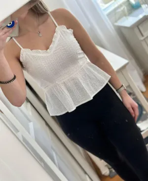 Sim & Sam Cropped Tank Top Blouse thumbnail 1