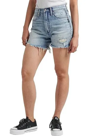 BDG Women High Waisted Distressed Denim Shorts Size 28 v6x thumbnail 1