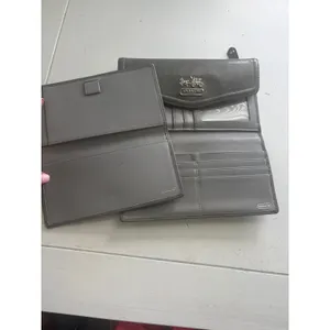 Vintage y2k Coach Grey Signature Jacquard Leather Trifold Wallet W/ checkbook thumbnail 6
