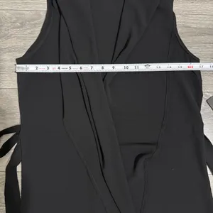 RMD Los Angeles Black Sleeveless Waterfall Duster Vest Belted Open‎ Front Small thumbnail 13
