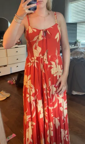 Orange maxi dress thumbnail 1