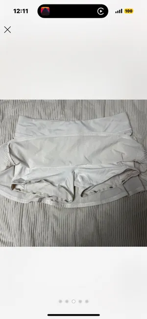 White Lululemon Tennis Skirt Pleated thumbnail 3