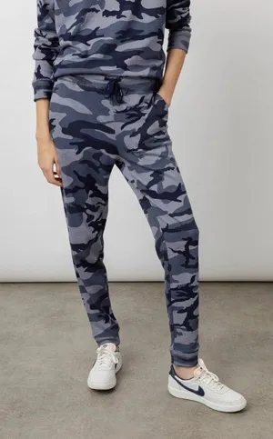 Rails Oakland Sweatpant Blue‎ Indigo Camo Women's S Jogger Casual Loungewear thumbnail 1