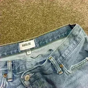 AGOLDE Quinn High Waisted Distressed Denim Mini Skirt size 29 thumbnail 7