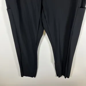 Athleta Stella‎ Shale Black Ankle Zip Stretch Trouser Pants Women's Size 12 thumbnail 3