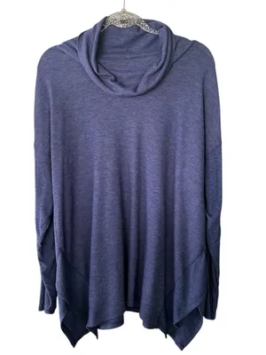 Cuddle Duds Soft Thermal Stretch Draped Cowl Neck Hanky Hem Sweater -Size XL thumbnail 2