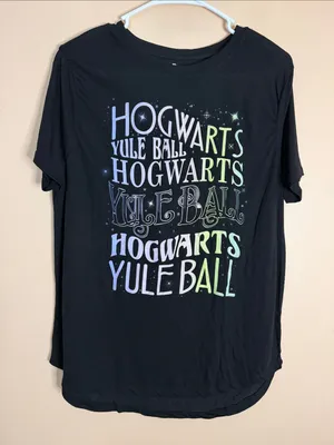 Hogwarts Yule Ball Short Sleeve Graphic Tee - Black thumbnail 1