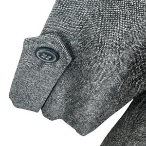 CAbi Wool Blend Shakespeare Tweed Brown Single Breasted Pea Coat Chic Size‎ 4 thumbnail 5