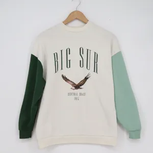 Isaac Morris Limited Big Sur Eagle Colorblock Sweatshirt Cream Green XS thumbnail 2
