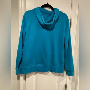 Champion Size M Turquoise Full Zip Cotton Blend Hoodie Sweatshirt Pockets thumbnail 7