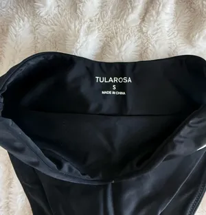 Tularosa Black and White High-Waist Bikini Bottom thumbnail 3