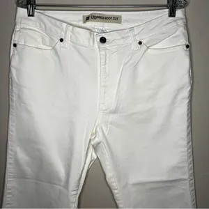GAP Crop Boot cut White‎ Denim Jeans thumbnail 3