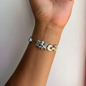 Silver Tone Furniture Themed Sliding Charm Bracelet thumbnail 3