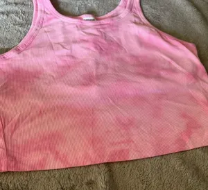 Victoria’s Secret PINK Pink Tie Dye Cropped Tank Top Brami Size Medium thumbnail 6