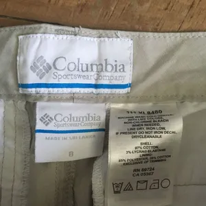 Columbia tan size 8 drawstring hem cropped Y2K cargo pants thumbnail 2