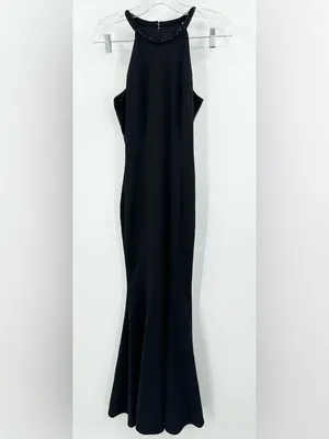 Lulus Women's Black‎ Girl in the Mirror Beaded Maxi Dress Size Small thumbnail 2