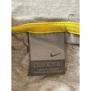 Nike 90s Y2K Light Gray Hooded Pullover Kangaroo Pocket Long Sleeve Top XL thumbnail 8
