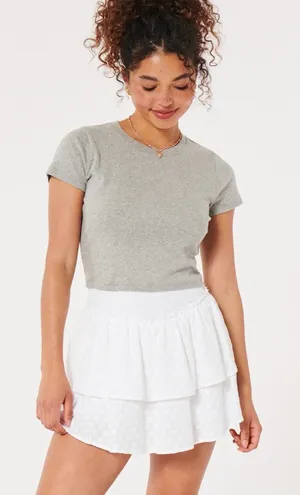 Hollister Eyelet White Mini Skort thumbnail 1