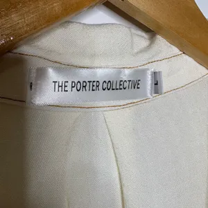 The Porter Collective Off White Cowgirl Frayed Hem Button Up Tunic Shirt 350 thumbnail 7