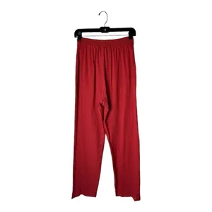 LPA Pants Women Medium Red Gauzy Cotton Elastic Tie Waist High Rise‎ Tapered thumbnail 2