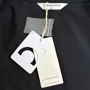 Commense Button Up‎ Vest Women Med Black Linen Blend Capsule Minimalist Office thumbnail 7
