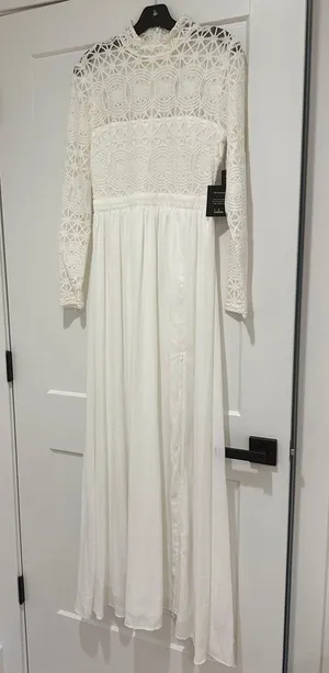 Lulus White Lace Maxi Dress thumbnail 1