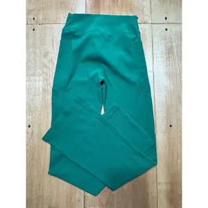 PINSPARK Womens Green‎ Ribbed High Waisted Flare Yoga Pants with Pockets Size S thumbnail 5