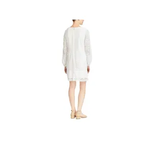 RALPH LAUREN White Cotton Voile Floral Eyelet Dress Size 10, $55, B53 thumbnail 14