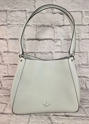 Kate Spade Leila Triple Medium Compartment Leather Shoulder Purse Lime Sherbert thumbnail 1
