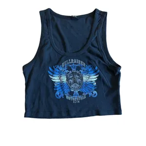 Urban‎ Outfitters Good Luck Scoop Neck Vest sz large “hellraiser motorcycle” thumbnail 3