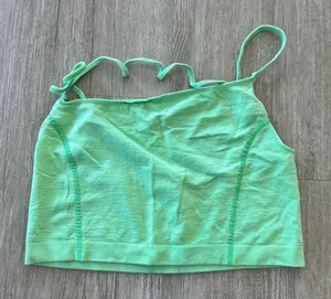 Out From Under Womens Urban Outfitters Green Cropped Tank / Bralette - XL thumbnail 1