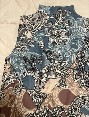 Flower v neck sweater Blue Size M thumbnail 2