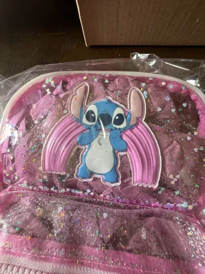 Disney Lilo & Stitch Clear Pink Glitter Backpack New thumbnail 2