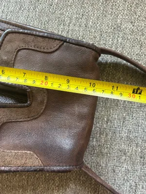 Vintage 1970’s Dark Brown Leather Shoulder Saddle Bag with Front Pockets - EUC thumbnail 8