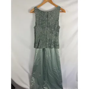 Alex Evenings Mother of the Bride Elegant Green Gown and Jacket Size 10 thumbnail 5