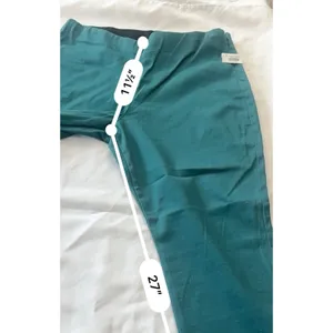 Old Navy Women's 14 Teal WOW Pants Canopy Slim Ankle Side Zip Stretch Cotton NEW thumbnail 11