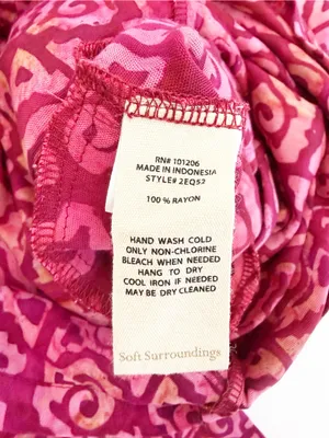 Soft Surroundings Poppy Wide Leg Jumpsuit Rosella Pink Fuchsia Boho Coastal thumbnail 13