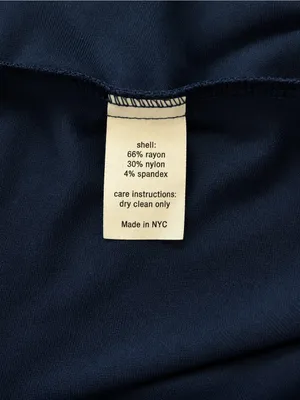 Hutch Navy Blue Minimalist High Neck Fit & Flare Sleeveless Mini Dress Small thumbnail 7