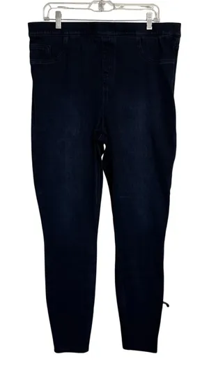 Spanx Twilight Tonal Jean Leggings Dark‎ Indigo Skinny Pull On 1X Tall thumbnail 1