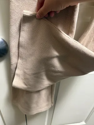 Aritzia Sunday Best Waffle Flared Pant Taupe S thumbnail 4