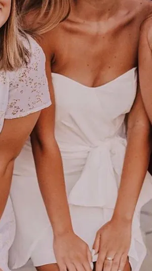 White Dress With Tie thumbnail 4