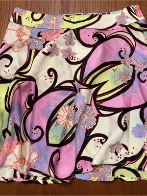 Free People Phoebe Satin Mini Skirt Sz 2 Sugar & Spice Retro Floral Psychedelic thumbnail 8