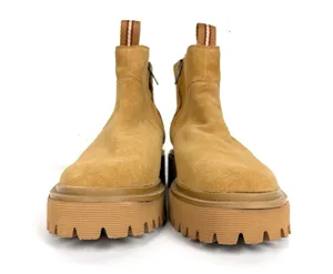 Madewell Womens Henry Lugsole Boot Sand Brown Suede Platform Lugsole Ankle 7 thumbnail 2