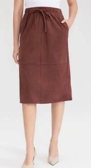 A New Day NWT faux suede brown skirt size small thumbnail 1