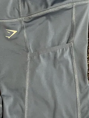 Womens small Gymshark High-Waisted Side Pocket Blue Biker Shorts 6" thumbnail 4