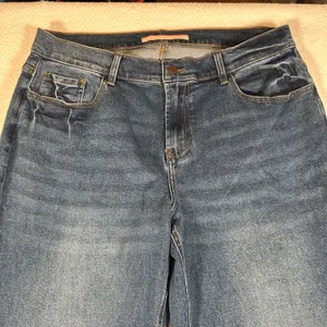 Standards & Practices Bootcut Jeans Women's Size 14 Whiskered Blue Denim thumbnail 2